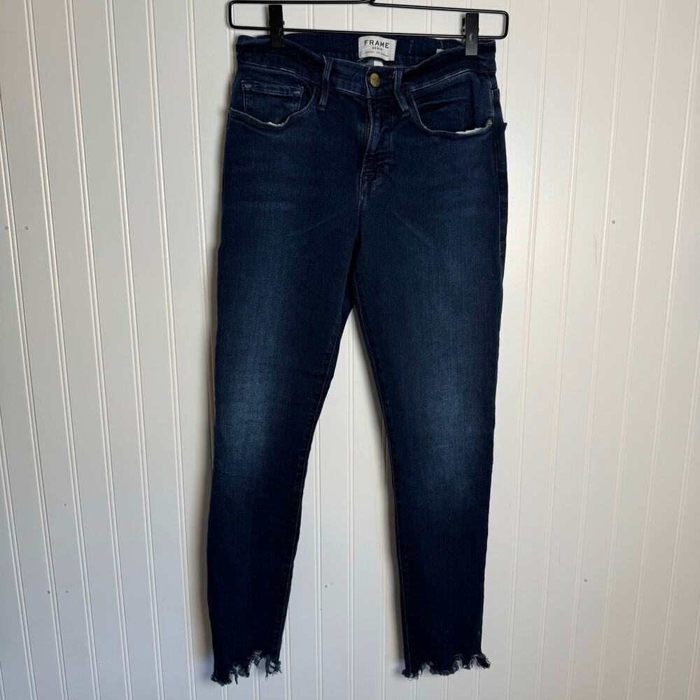 Frame Denim Le Skinny De Jeanne Dark Wash Blue Denim Jeans Women’s Size 28